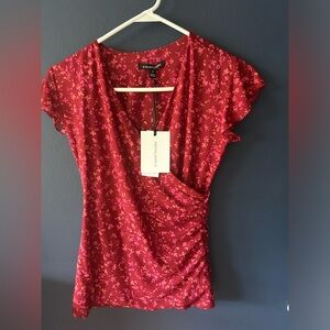 41 Hawthorn Flutter Sleeve Mesh Wrap Top